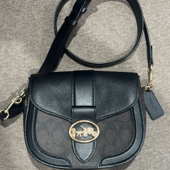 Coach Black and Brown Crossbody Bag - Picture 2 of 4